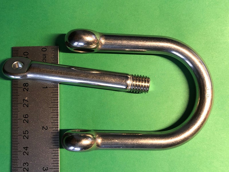 US STAINLESS Stainless Steel 316 Wide D Shackle (1/2" Wide D) - Image 5